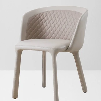 מודרני האוכל הכיסא במבטא נורדי יוקרה מתכת עור Pu סלון כסאות ניידים מעצב כורסה Sillas Comedor רהיטים YY50DC